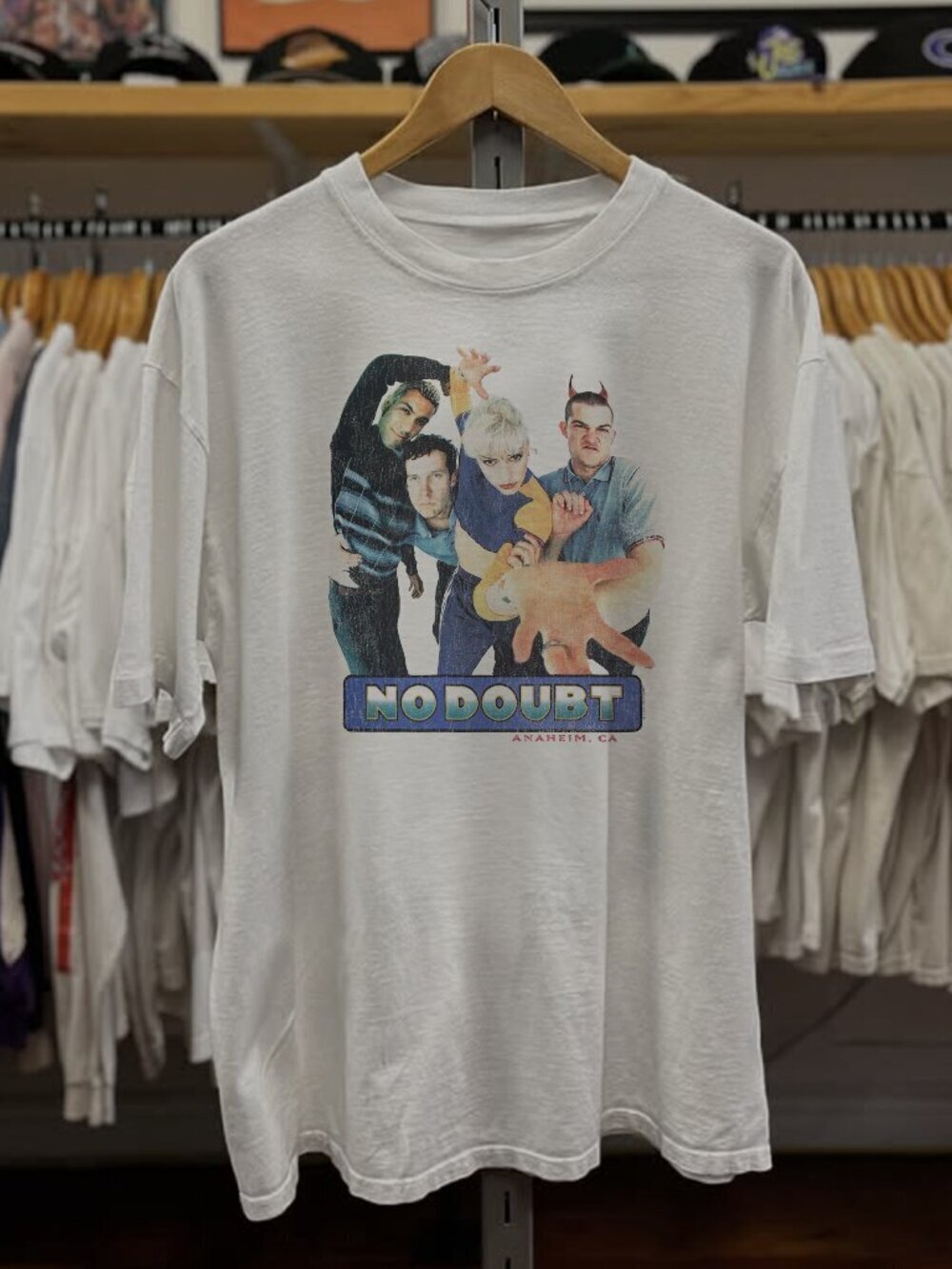 1996 No Doubt Washed White Tee